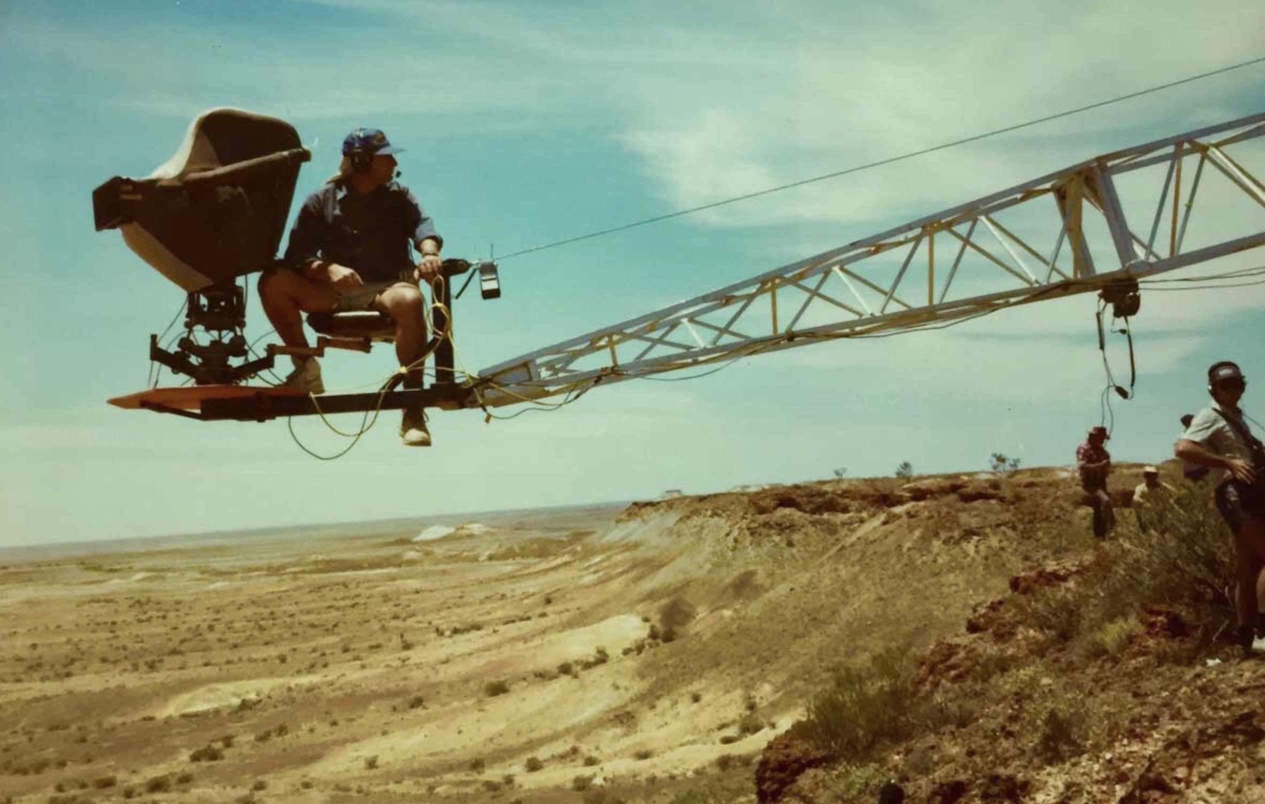 Camera rig on the set of Mad Max: Beyond Thunderdome, 1985 
